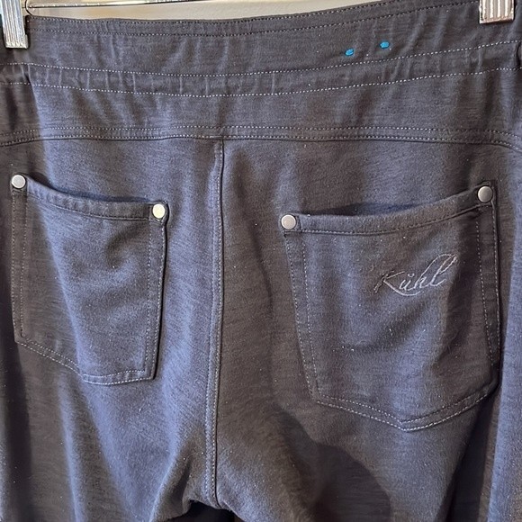 KUHL stretch travel pants Women Gray cargo drawstring waist Size 6S - Picture 8 of 16